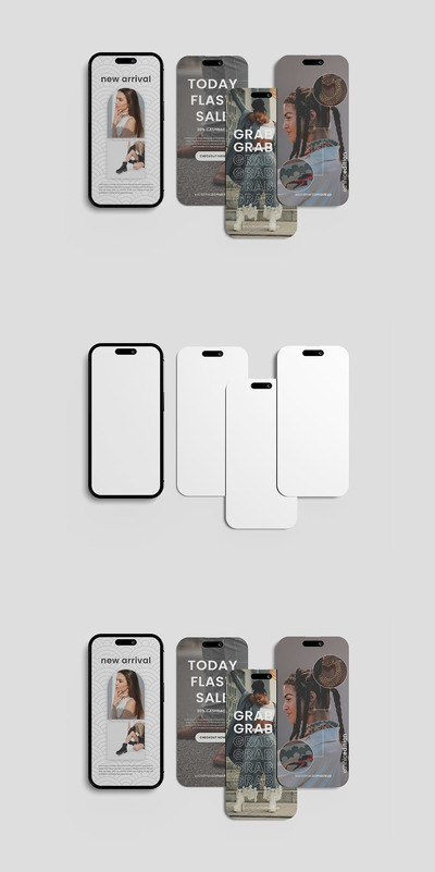 苹果手机UI屏幕样机 (PSD)