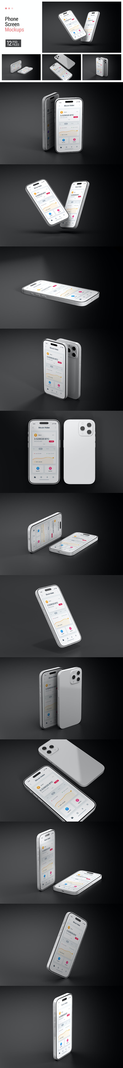 iPhone14手机屏幕样机 (PSD,1.67GB)