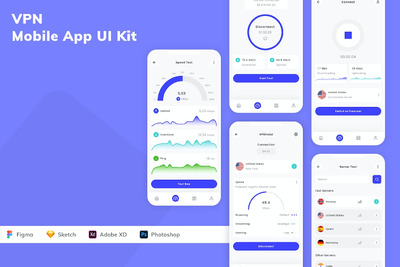 上网工具移动应用 App UI Kit