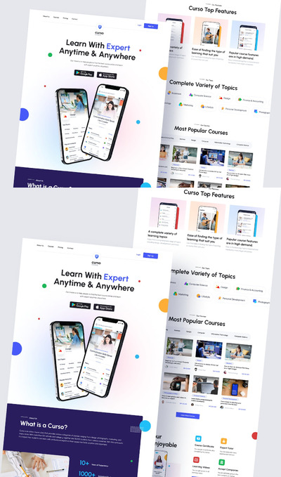 在线课程应用程序登录页