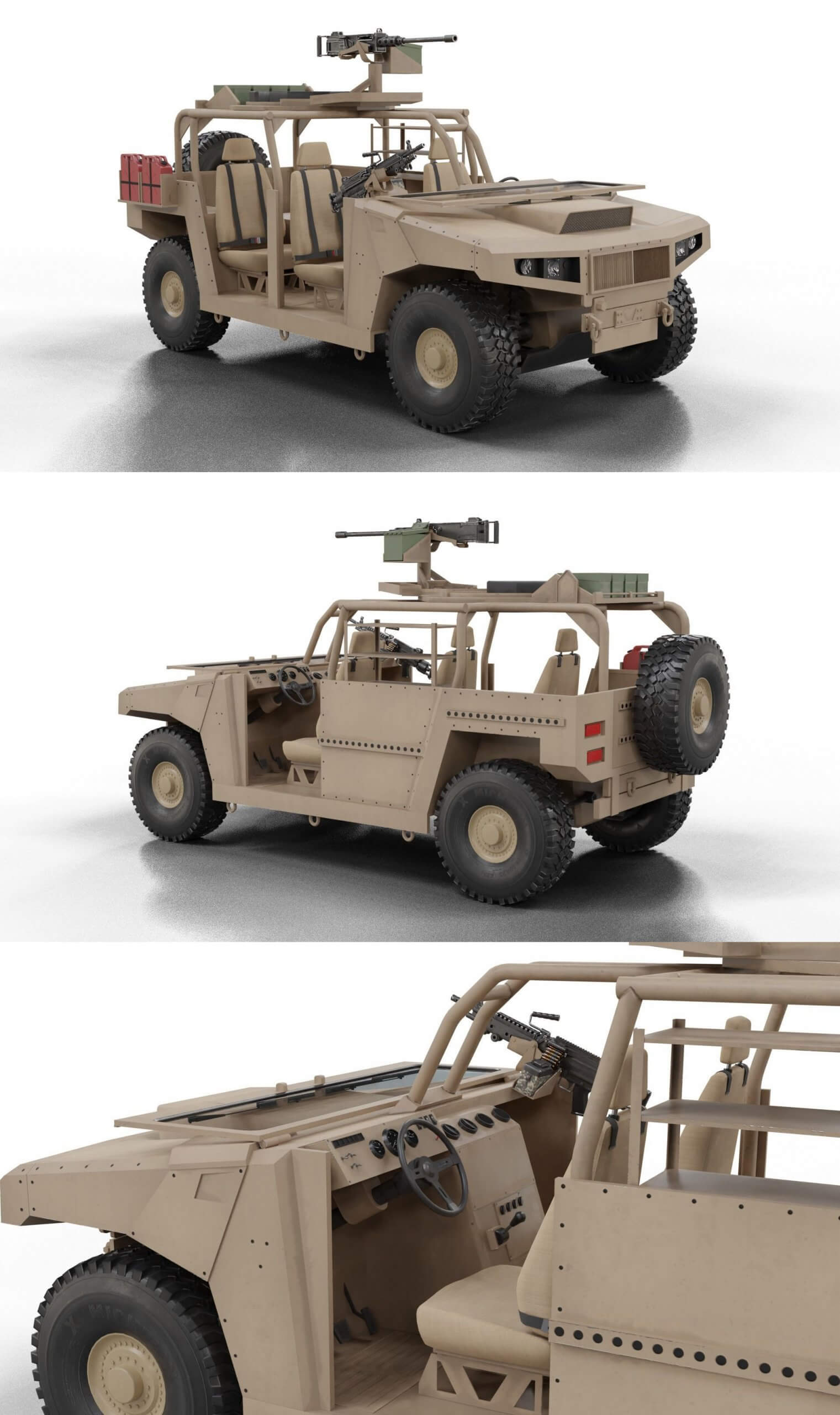 Aquus AREG轻型战术车3D模型（OBJ,FBX,BLEND）