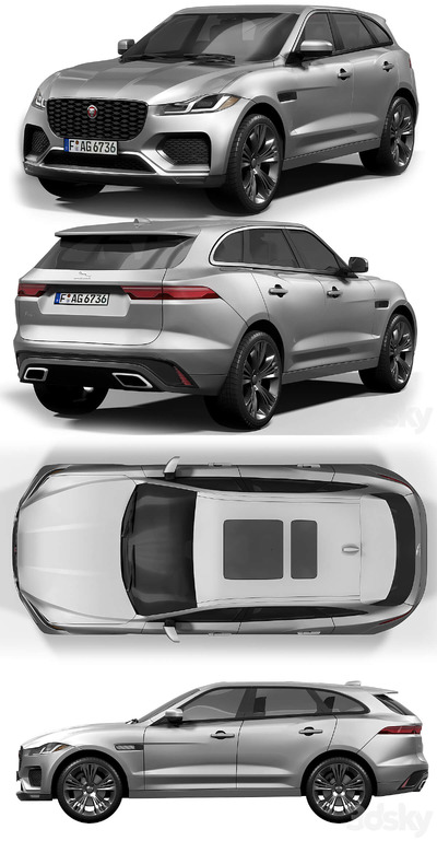 捷豹Jaguar F-Pace汽车3D模型（OBJ,FBX,MAX）