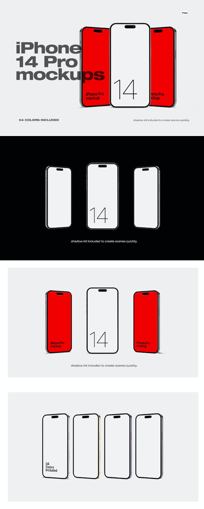 iPhone14智能手机样机 (PSD)