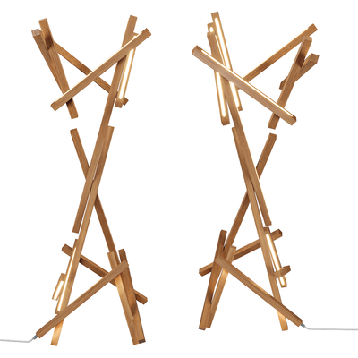 Groot木质艺术落地灯3D模型（OBJ,FBX,MAX）