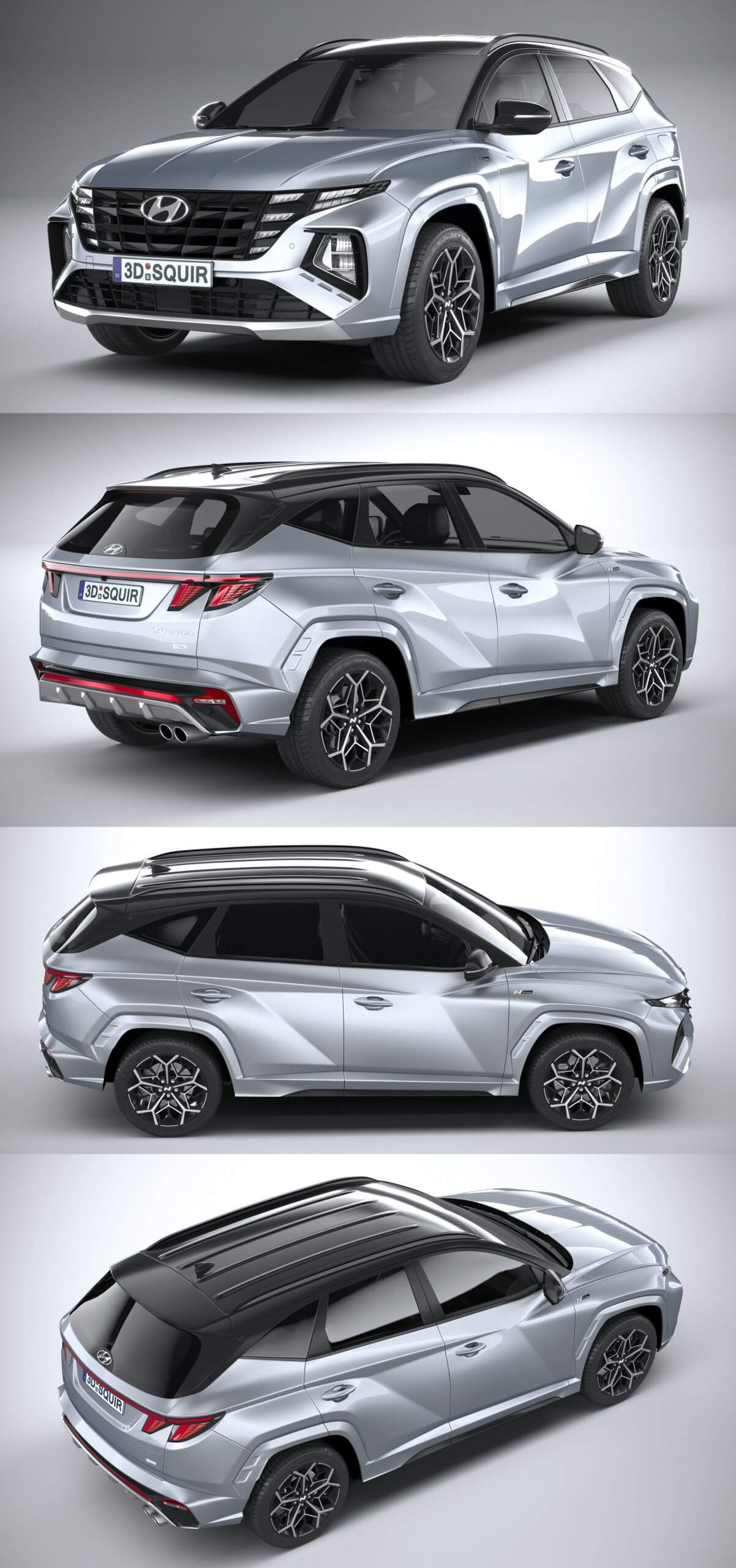 2021现代途胜Hyundai Tucson N-Line汽车3D模型（OBJ,FBX）