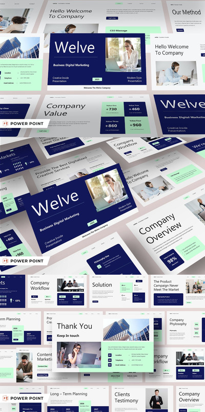 商业数字业务营销PPT模板 (PPT,PPTX)