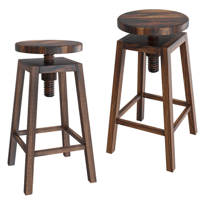 Dale Italia Invito系列木质高脚凳3D模型（OBJ,FBX,MAX）