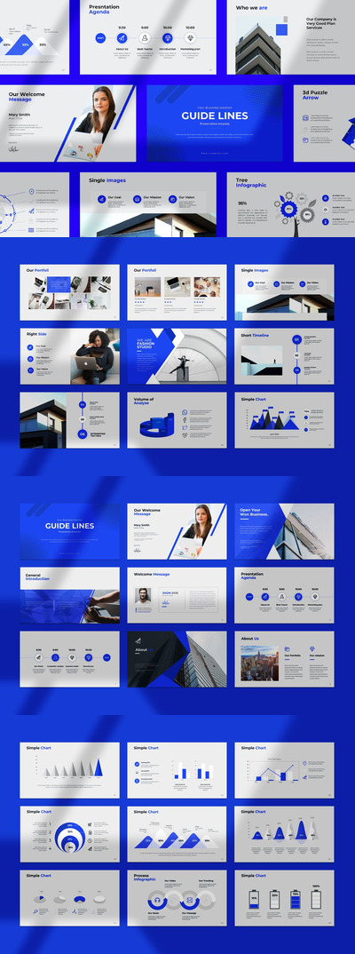 企业数据方案蓝色ppt模板 (PPTX)