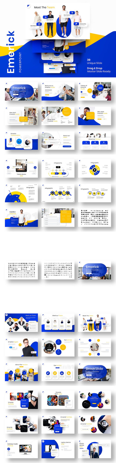 商业创意机构ppt模板 (PPTX)