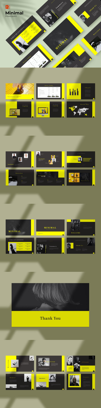 极简设计风格ppt演示模板 (PPTX)