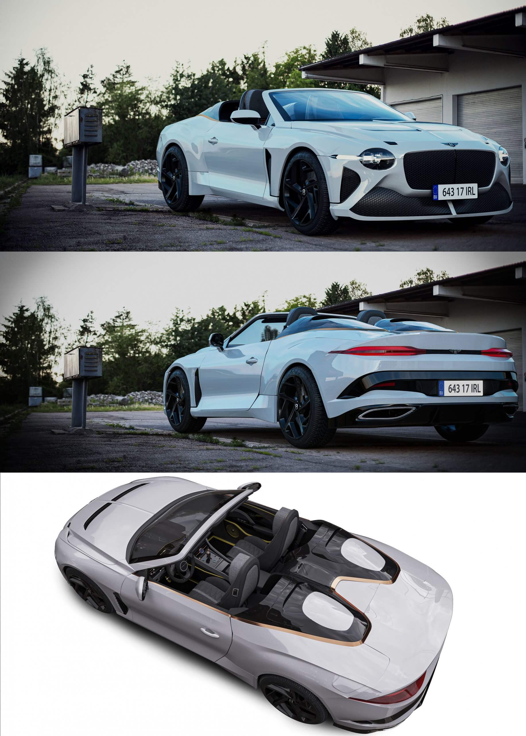 宾利Bentley Bacalar Mulliner双座敞篷跑车3D模型（OBJ,FBX,MAX,C4D,LWO）