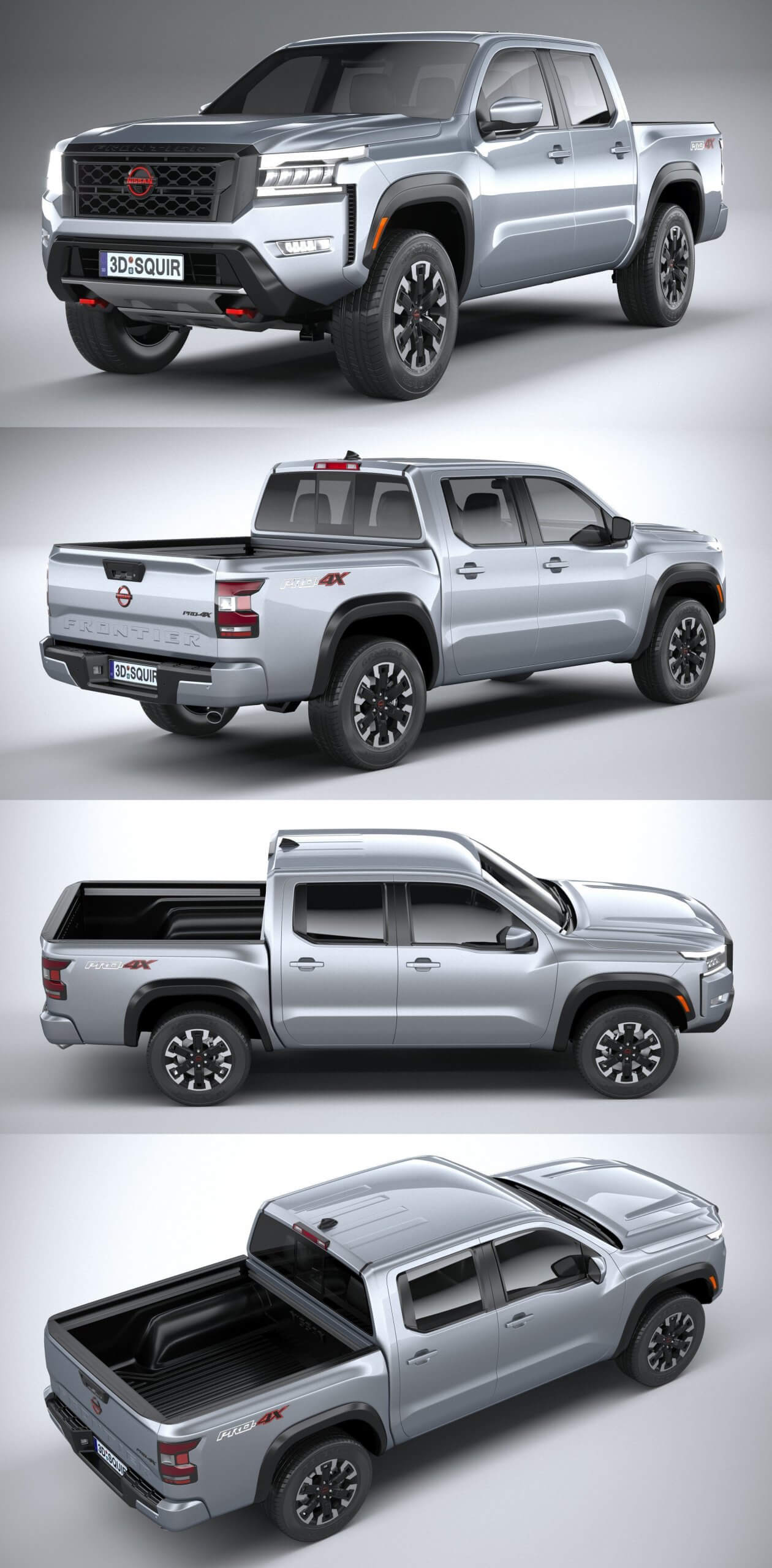 2022 Nissan Frontier皮卡车3D模型（OBJ,FBX,MAX）