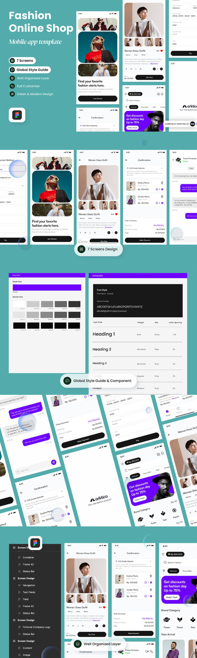 时尚电商手机应用APP UI KIT (FIG)