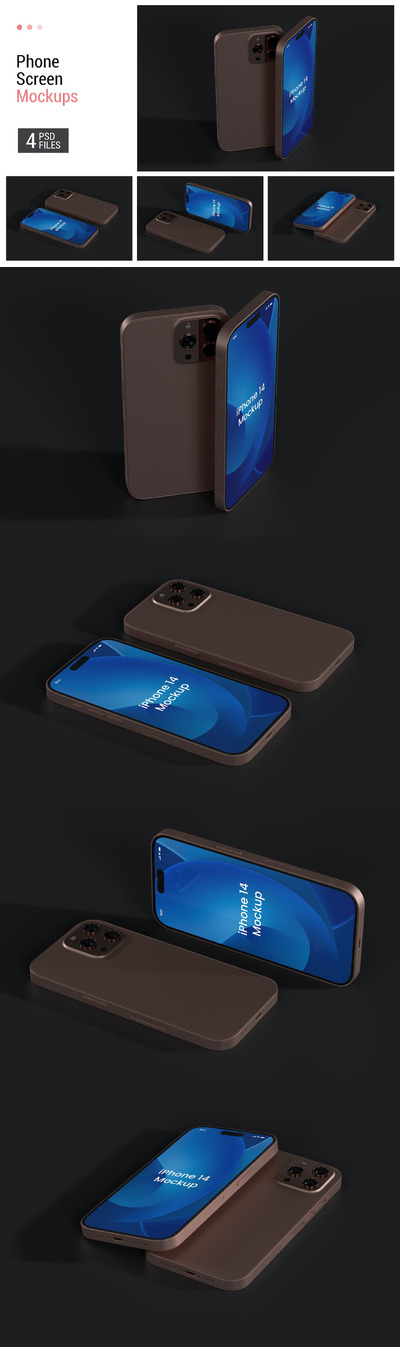 iPhone14产品手机样机 (PSD)