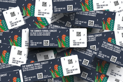 音乐会门票票券设计样机 (PSD,JPG)