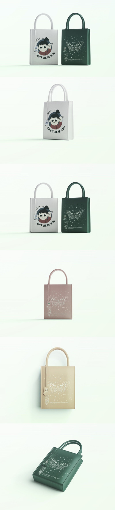 帆布手提袋设计样机 (PSD)