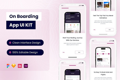 车载移动应用 App UI Kit (FIG,SKETCH,XD)