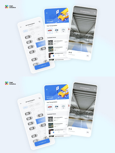 寻找停车场-移动应用 App UI Kit (FIG)