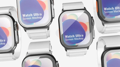 apple watch ultra APP UI设计展示动态AE模版下载 (AEP)