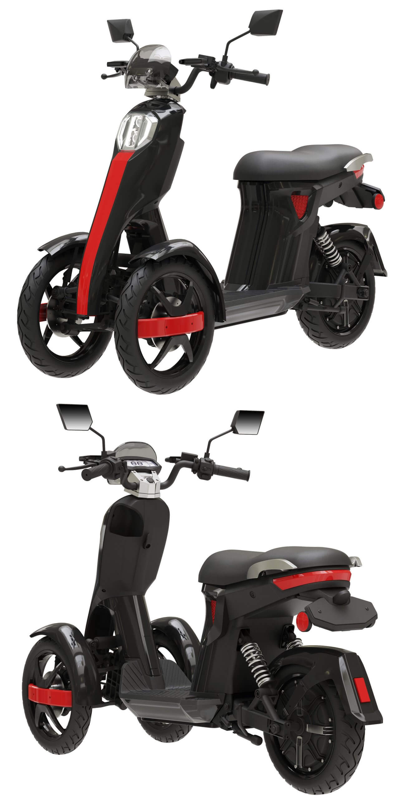 Doohan iTango电动车3D模型（OBJ,FBX,MAX）