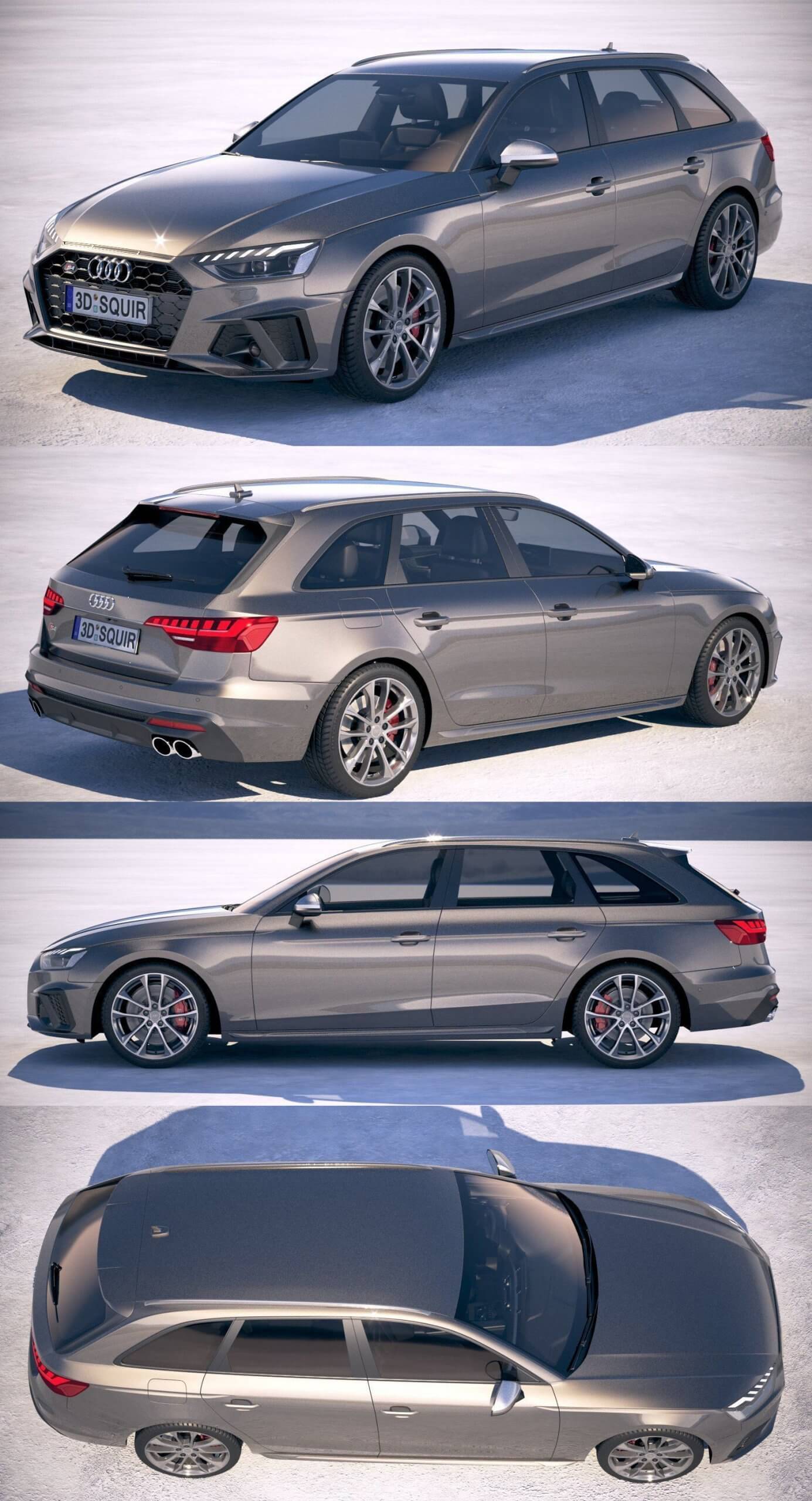 2020奥迪Audi S4 Avant SUV汽车3D模型（OBJ,FBX,MAX）