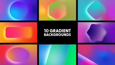 几何形状渐变背景元素ae素材 (aep)