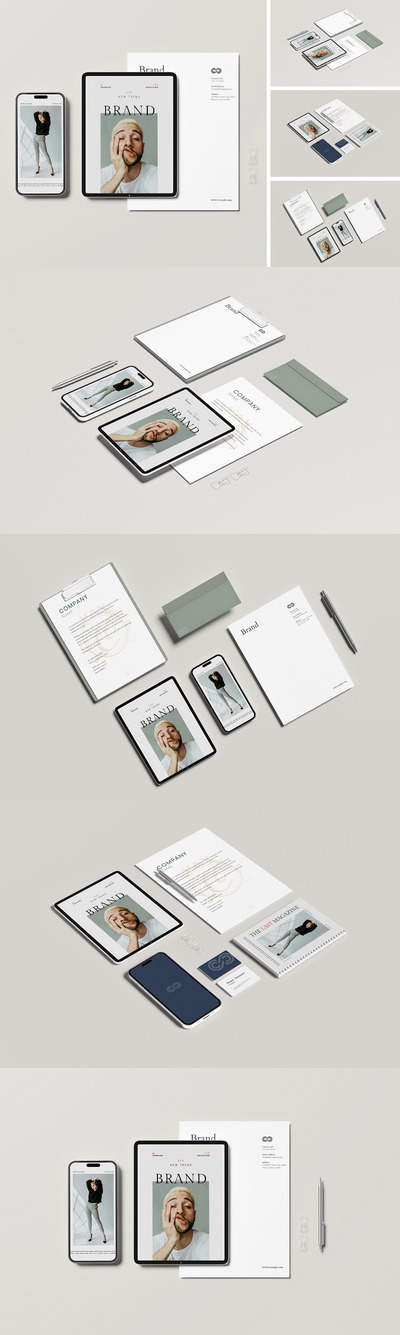 办公文具/品牌设计样机模板 (PSD)