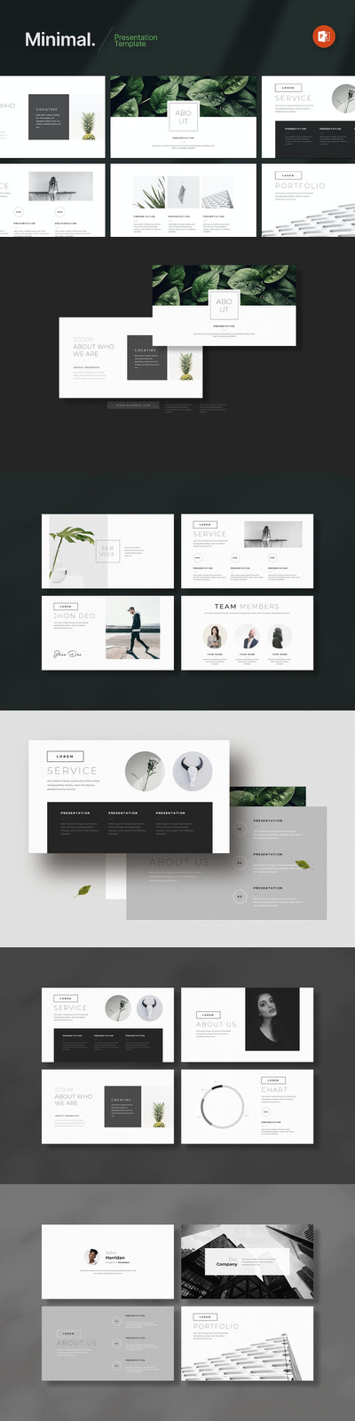 创意极简演示ppt模板 (PPTX)