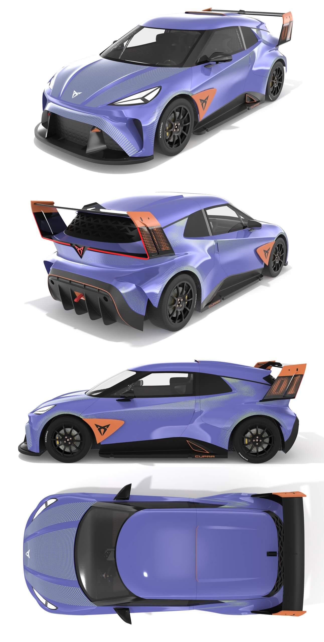 CUPRA UrbanRebel概念车low poly 3D模型（OBJ,FBX,MAX）