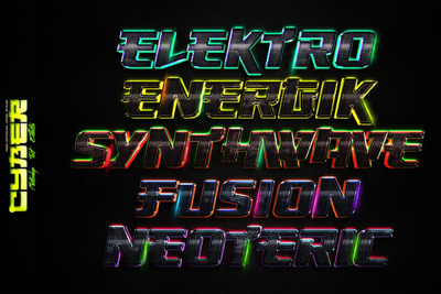 赛博朋克 4KPS图层样式 (PSD)