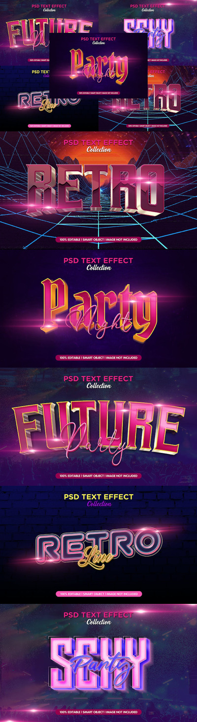 复古样式PS图层样式 (PSD)