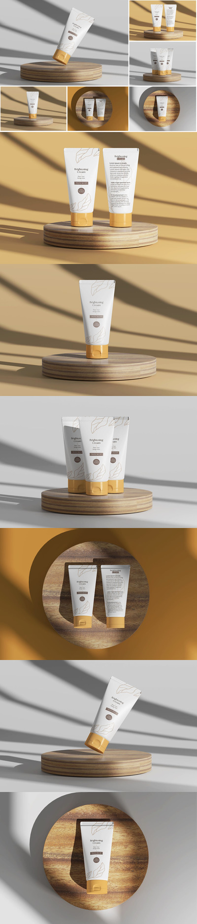 洗面奶软管包装设计样机 (PSD)