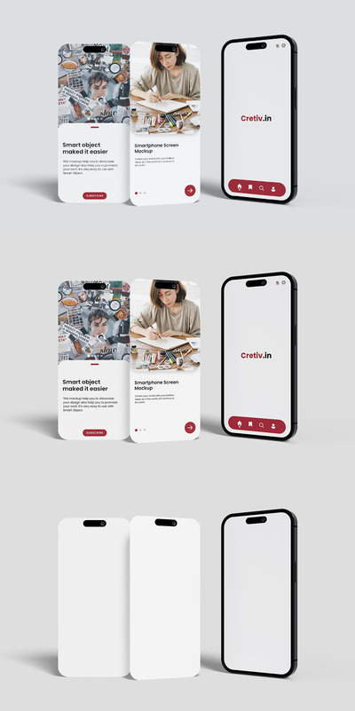 iPhone 和 APP屏幕设计展示样机 (PSD)