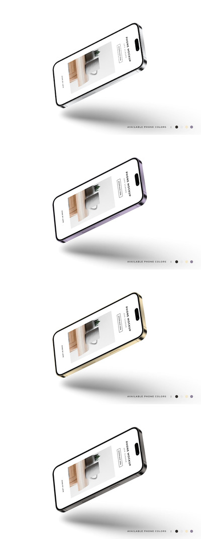 iPhone透视角度手机样机 (PSD)