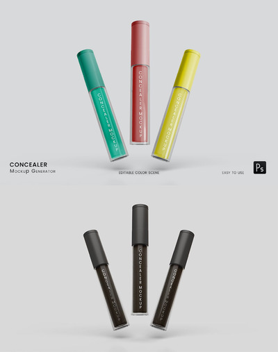 化妆品遮瑕膏包装设计样机 (PSD)