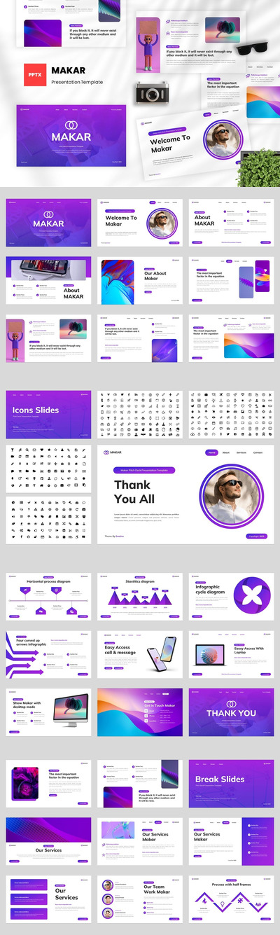项目作品演示ppt模板 (PPT,PPTX)