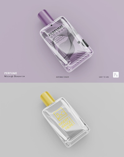 香水瓶模型设计样机 (PSD)