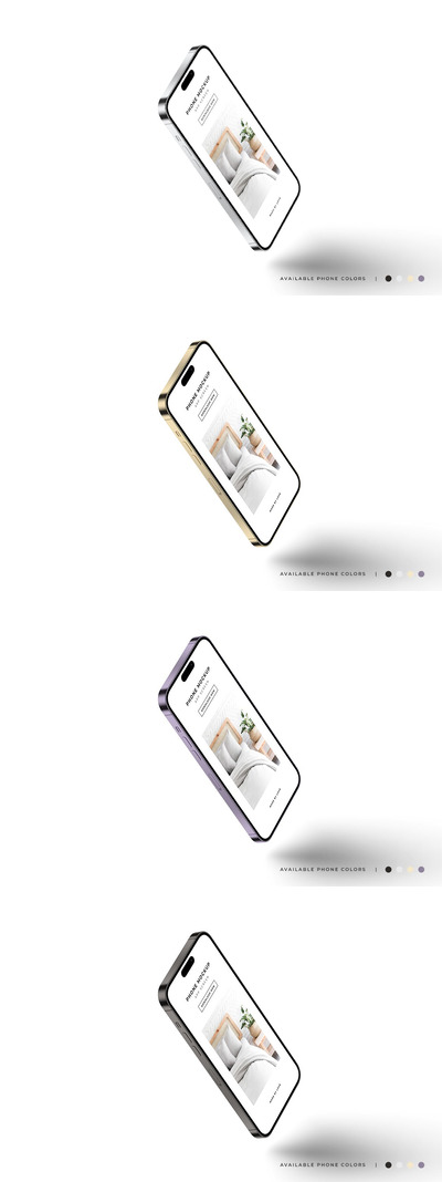 多角度iPhone手机样机 (PSD)