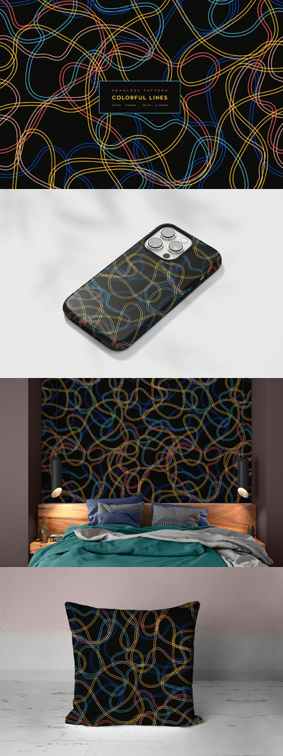 彩色线条抽象背景 (AI,EPS,JPG,SVG)