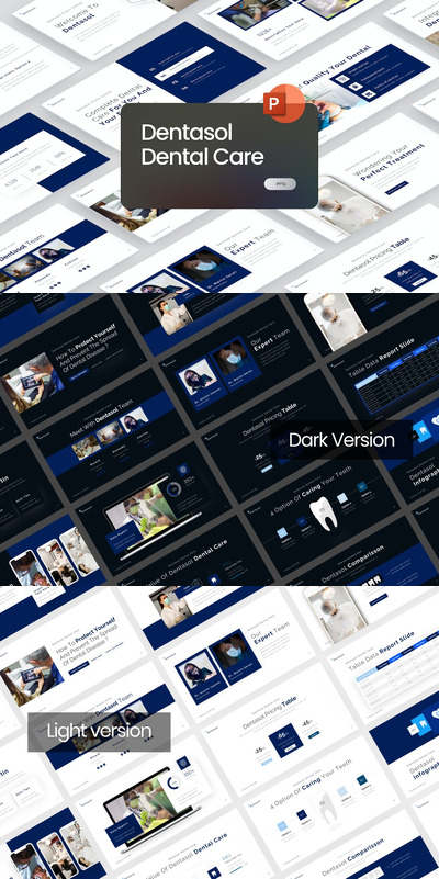 牙科护理服务ppt模板 (PPTX)