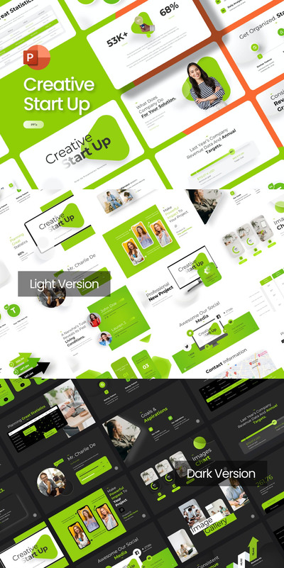 创意创业公司ppt模板 (PPTX)