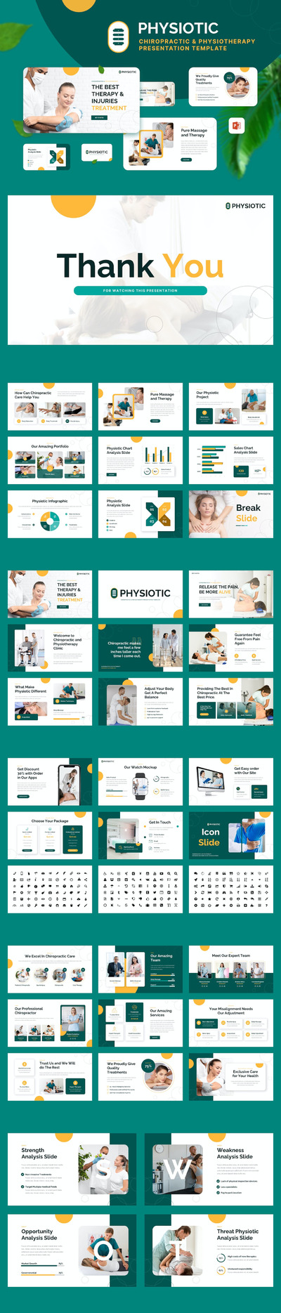 脊椎按摩疗法ppt模板 (PPTX)