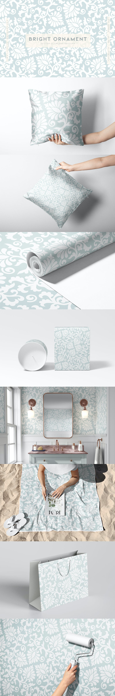 明亮的花卉装饰品 (AI,EPS,JPG,SVG)