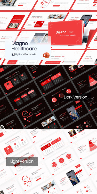 诊断医疗ppt模板 (PPTX)