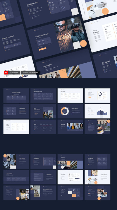 VR头戴设备产品推广ppt模板 (PPTX)