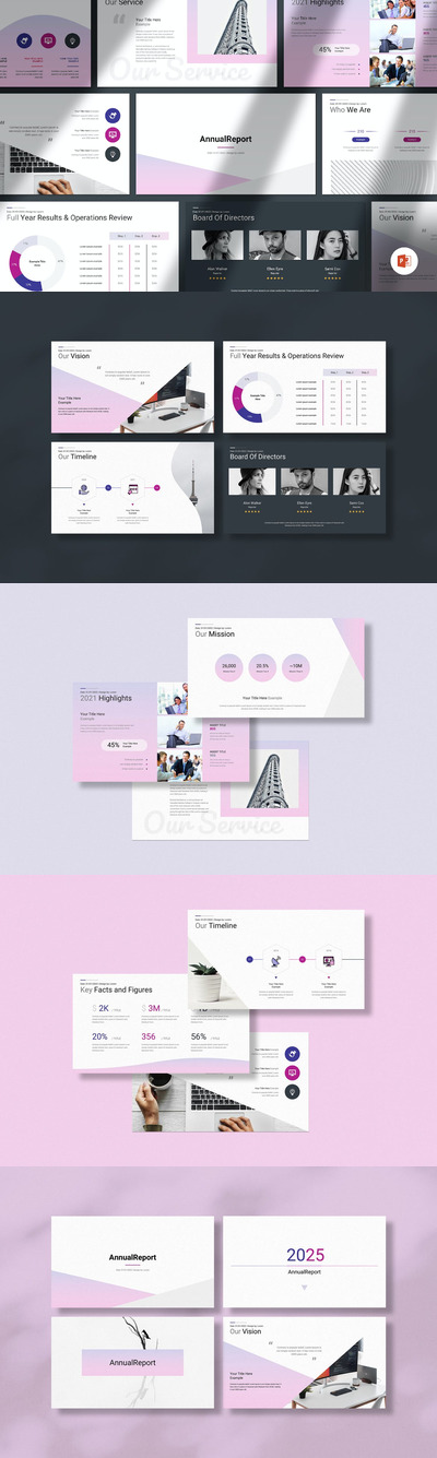 集团年度报告ppt模板 (PPTX)