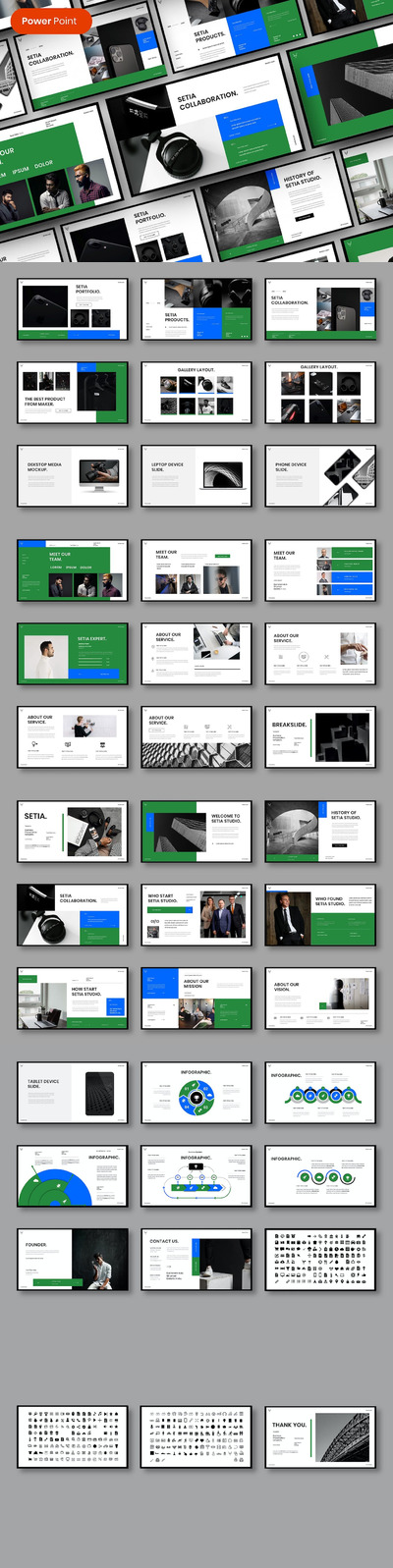 商业公司宣传材料ppt模板 (PPTX)