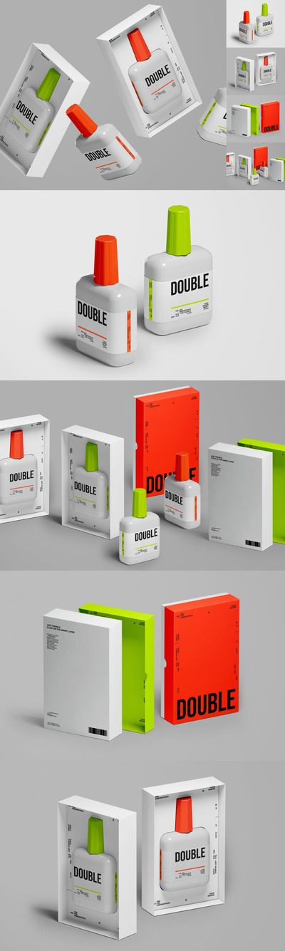 油漆颜料瓶包装设计样机 (PSD)