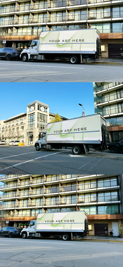 集装箱卡车模型 (PSD)