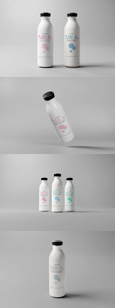 玻璃奶瓶模型 (PSD)